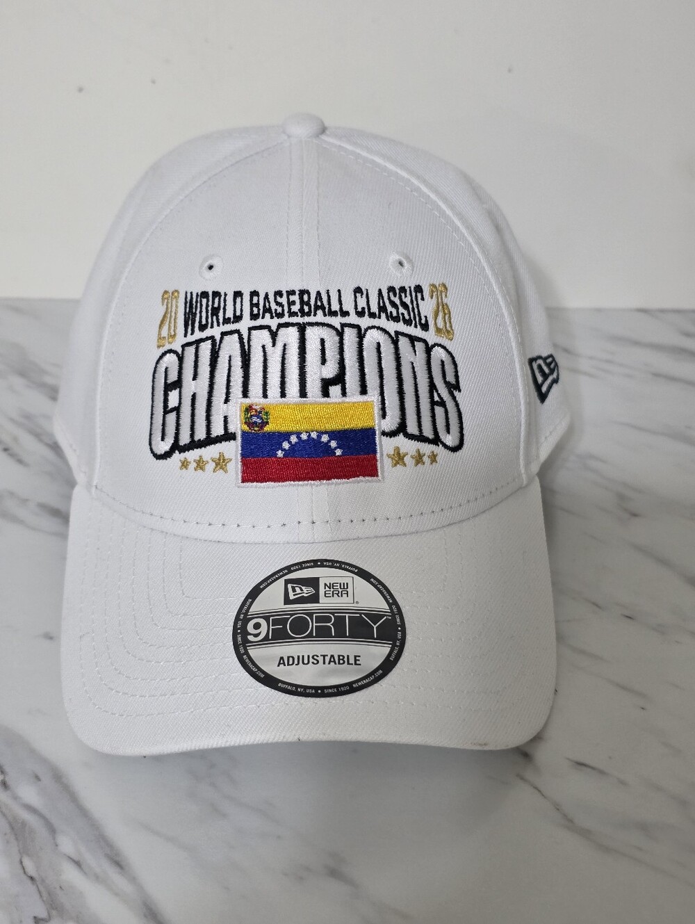 New Era White 9FORTY Adjustable Champions Baseball Cap - World Baseball Classic
